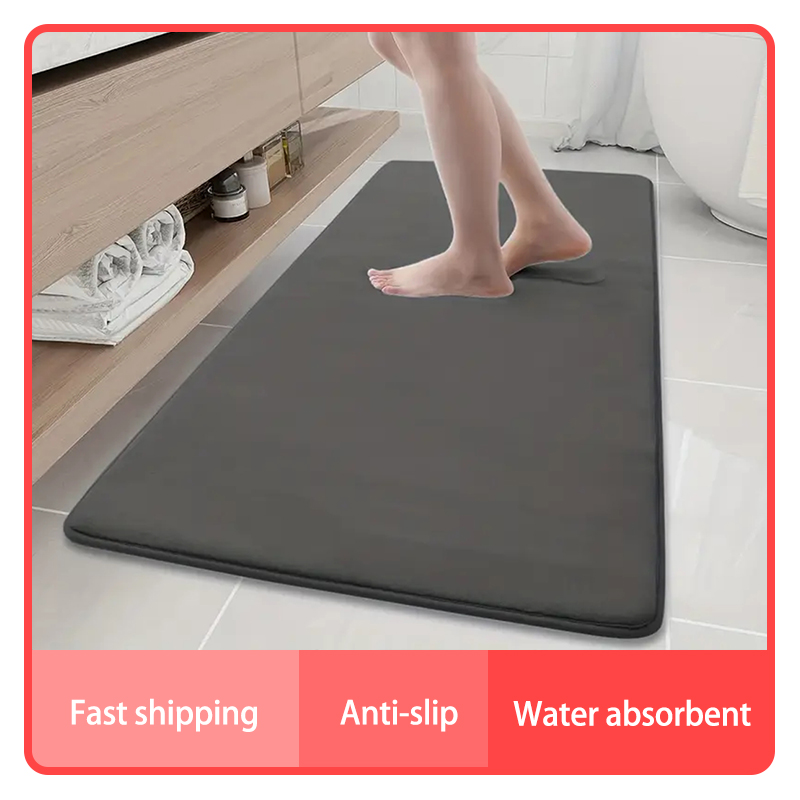 Bamboo Bath Mat - Tapete antiderrapante para banheiro, tamanho grande,