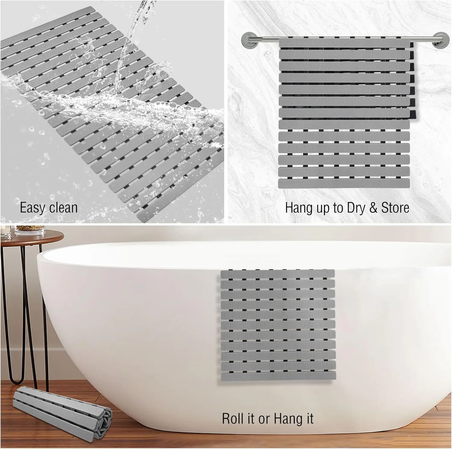 1pc tapete de banheira antider - Bamboo Bath Mat avaliação e preço